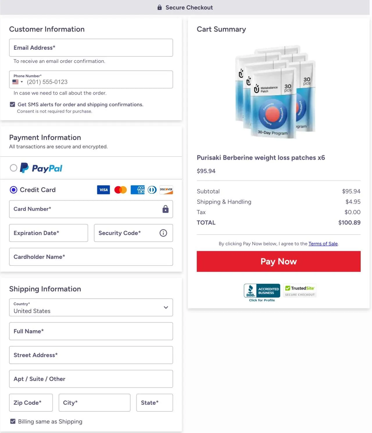 Purisaki Berberine Plant-Based Wellness Patch